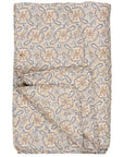 Blue and Beige Paisley Cotton Quilt