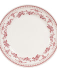 Faustine Patterned Floral Dinner Plate / Burgundy