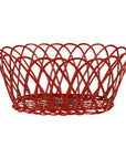 Campagne Oval Iron Basket / Red