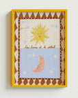 Folk La Lune et Le Soleil Print / A4