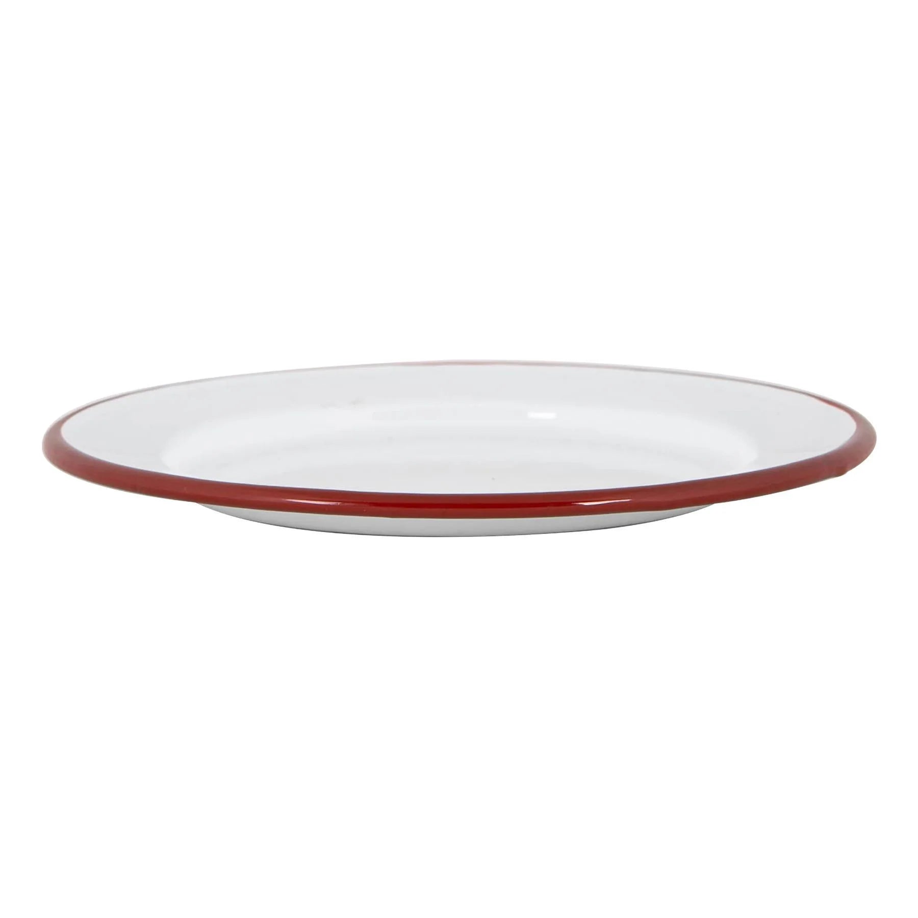 Red Enamel Plate 20cm