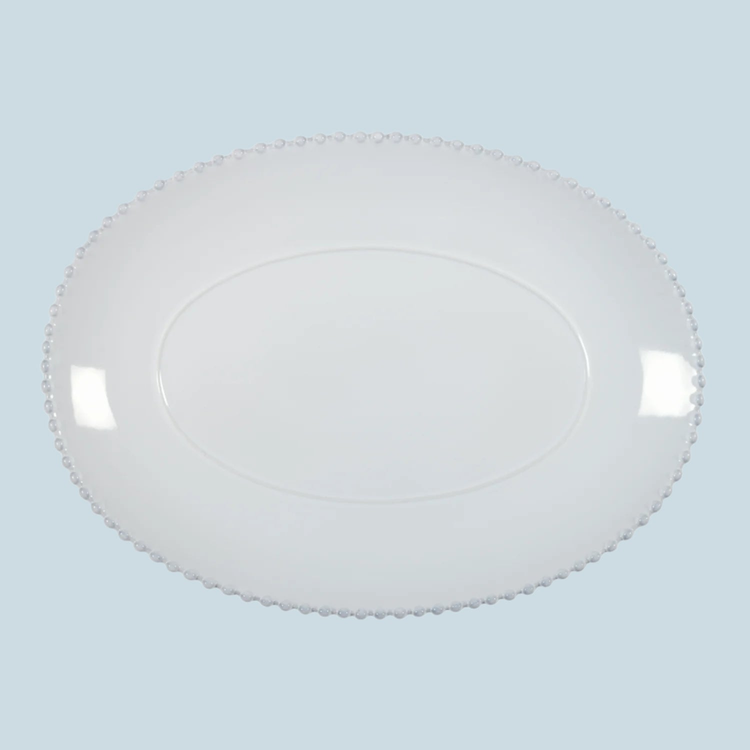 Pearl White Oval Platter 40cm
