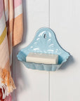Wall-mounted Enamel Soap Dish / Blue