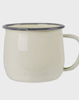 Coloured Enamel Belly Mug / Cream & Grey