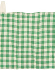 Green and White Gingham Check Pot Holder