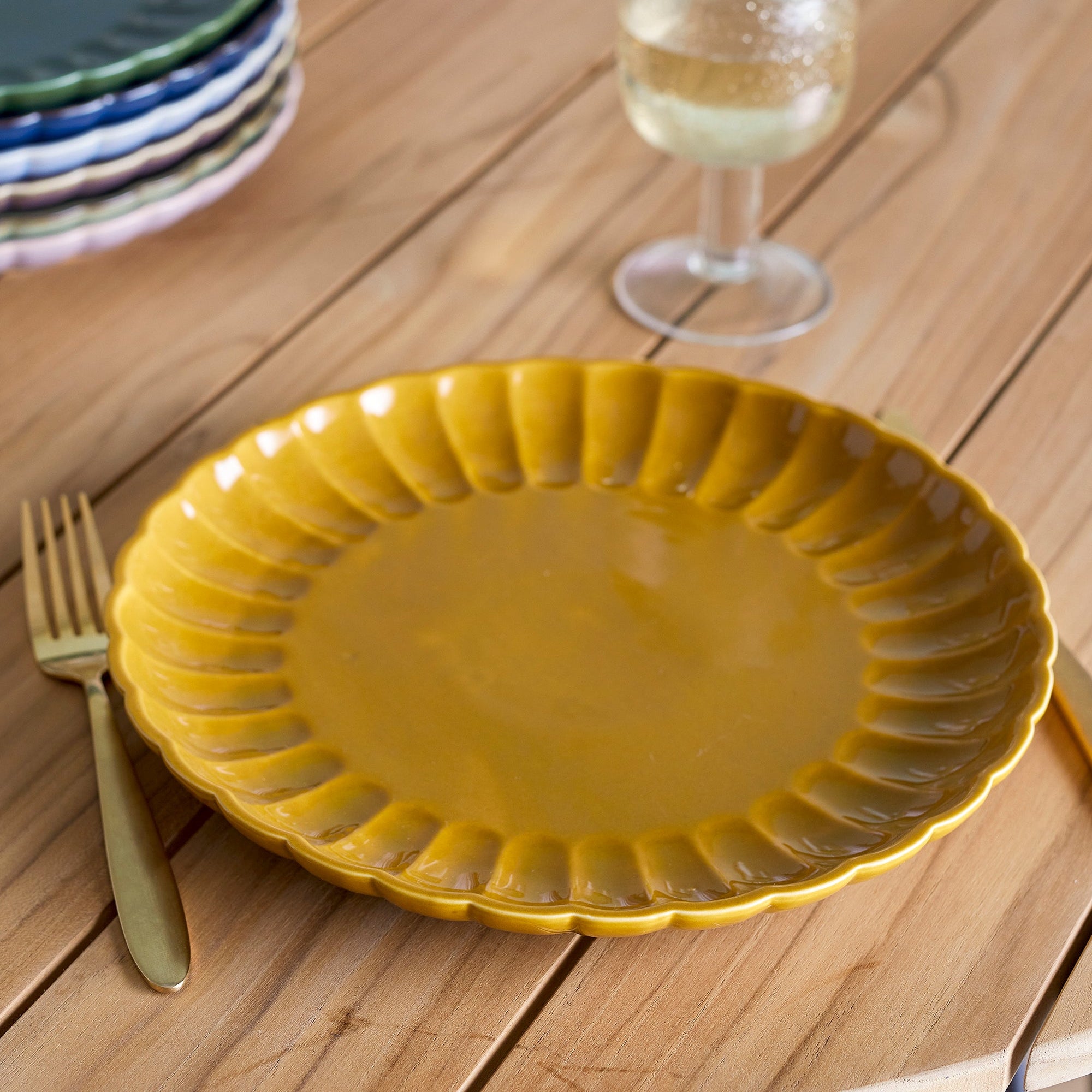 Suppenteller Memento Table, 21 Cm – Handbemalte Italienische Keramik, Gelb, Spülmaschinengeeignet