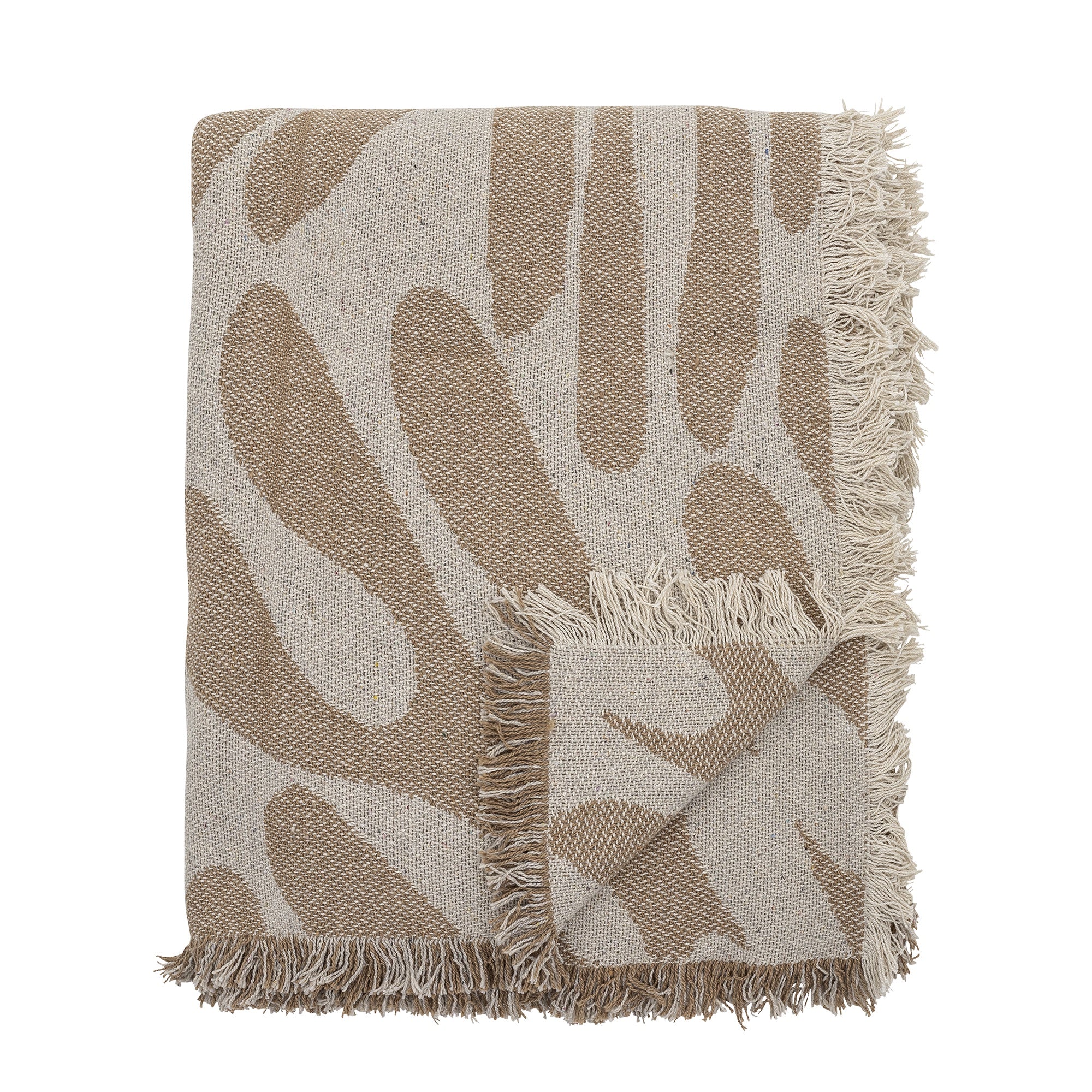 Alk Abstract Recycled Cotton Throw / Brown
