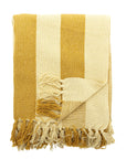 Frello Recycled Cotton Stripe Throw / Yellow