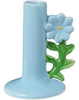 Blue Flower Ceramic Candle Holder