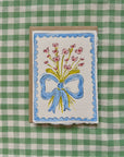 Hand-painted Blue Bow Card