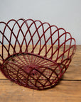 Campagne Oval Iron Basket / Red