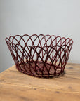 Campagne Oval Iron Basket / Red