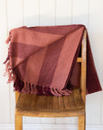 Frello Recycled Cotton Stripe Throw / Red