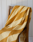Frello Recycled Cotton Stripe Throw / Yellow