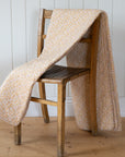 Beige with Yellow, Raspberry Flowers Quilt