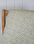 Cream with Blue Flowers Quilt