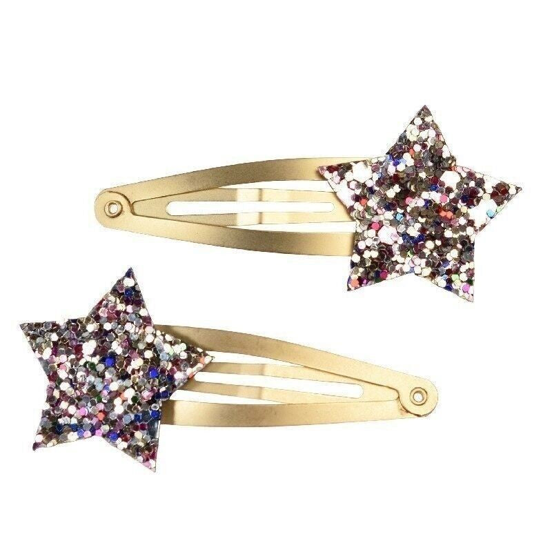 Glitter Star Hair Clips (Set of 2)