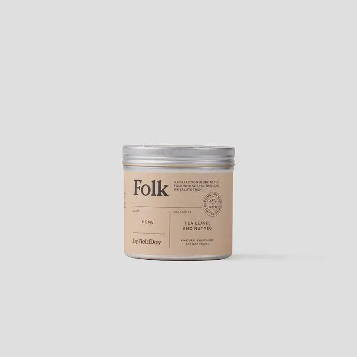 Home Folk Tin Candle