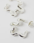 Wiggle Silver Earrings / Medium