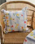 Daffodil Linen Ruffle Cushion
