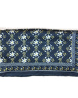 Natasha Hand Printed Mini Silk Scarf / Navy
