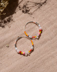 Aubrie Colourful Freshwater Pearl Hoops / Silver or Gold