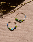 Aubrie Colourful Freshwater Pearl Hoops / Silver or Gold