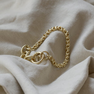 Recycled Braided Bracelet / Silver or Gold