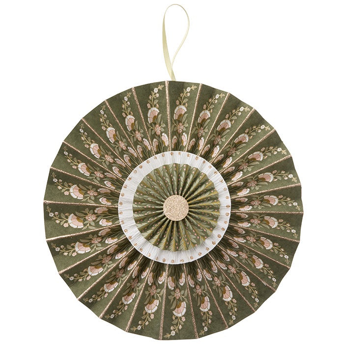 Paper Rosette Calla Olive 30 cm