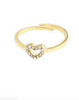 Pilgrim Lulu Crystal Heart Stack Ring / Colours