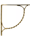 Antique Brass Twist Shelf Brackets  / Sizes