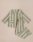 TBCo Cotton Pyjamas in Green Stripe