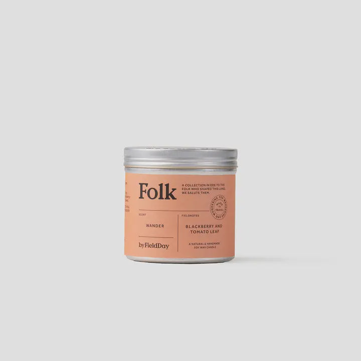 Wander Folk Tin Candle