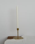 Single Tall Rustic Dinner Candle / Ivory