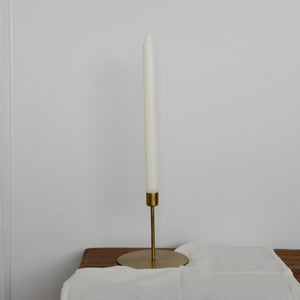 Single Tall Rustic Dinner Candle / Ivory