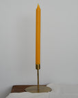 Single Tall Rustic Dinner Candle / Saffron