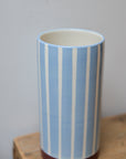 Blue and White Striped Vase