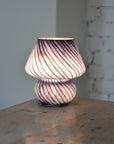 Large Glass Mushroom Lamp / Purple