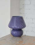 Large Glass Mushroom Lamp / Purple