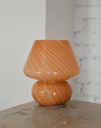 Large Glass Mushroom Lamp / Terracotta