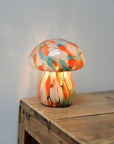 Mushroom Portable LED Lamp / Orange White Blue
