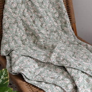 Amalie Floral Vintage Style Quilt Green / Sizes