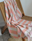 Recycled Cotton Throw / Pink Orange Check