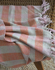 Recycled Cotton Throw / Pink Orange Check