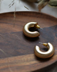 Atalanta Spring Texture Hoop Earrings