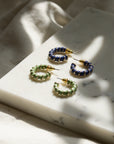 Rebecca Rope Enamel Hoop Earrings / Various Colours