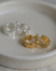 Margot Engraved Charm Hoop Earrings
