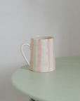 Begonia Mug / Brown, Rose, Blue Stripes