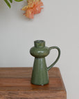 Fija Stoneware Candle Holder / Green