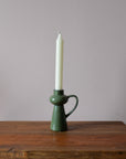 Fija Stoneware Candle Holder / Green